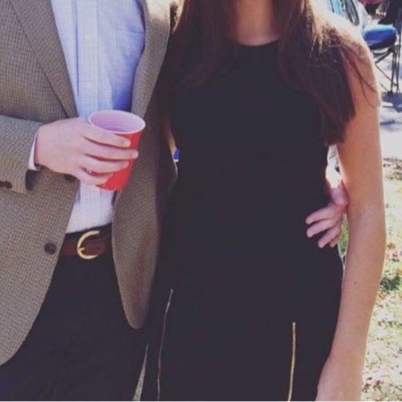 Trina Turk Dress Black Zipper Size 8 - Picture 4 of 4